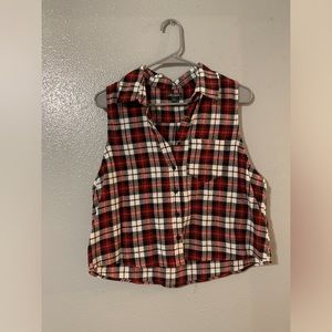 Crop top plaid tank